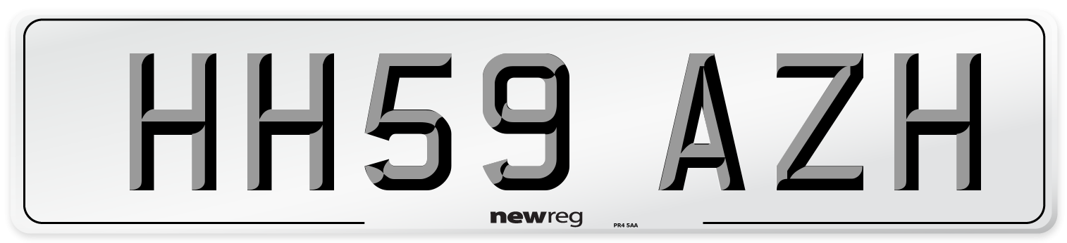 HH59 AZH Number Plate from New Reg